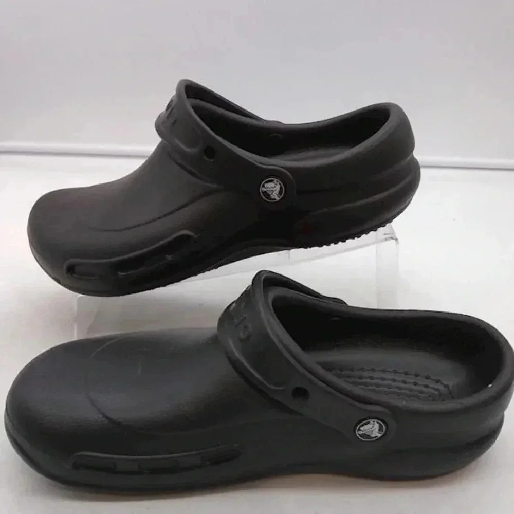 Black Crocs‎ Bistro Slip Resistant Work Shoes W8 M6